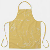 Tablier Fleurs blanches Or jaune (Recto)