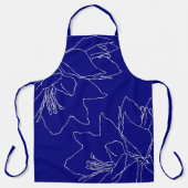 Tablier Fleurs blanches Royal Blue (Recto)