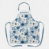 Tablier Fleurs bleues et beiges (Recto)