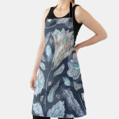 Tablier Fleurs Boho Chic : Aquarelle bleu foncé P (Insitu)