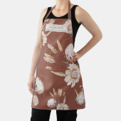Tablier Fleurs Boho Rustiques Personnalisées Terracotta (Insitu)