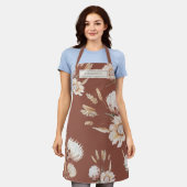 Tablier Fleurs Boho Rustiques Personnalisées Terracotta (Porté)