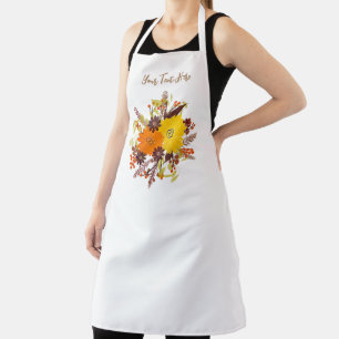 Tablier Fleurs Botaniques Florales Abstraites Personnalisé