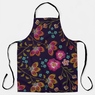 Tablier Fleurs brodées : mode sans couture motif
