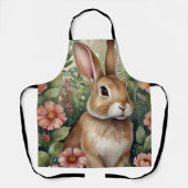 Tablier Fleurs broussailleuses et rêves de lapin Tout-en-u (Recto)
