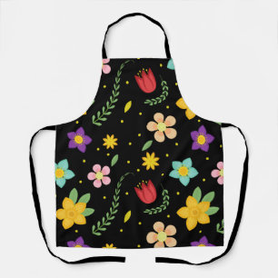 Tablier Fleurs colorées Aquarelle mignonne