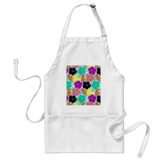 Tablier Fleurs colorées design motif (Devant)