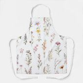 Tablier Fleurs colorées, Fleurs sauvages, Fleurs de Jardin (Recto)