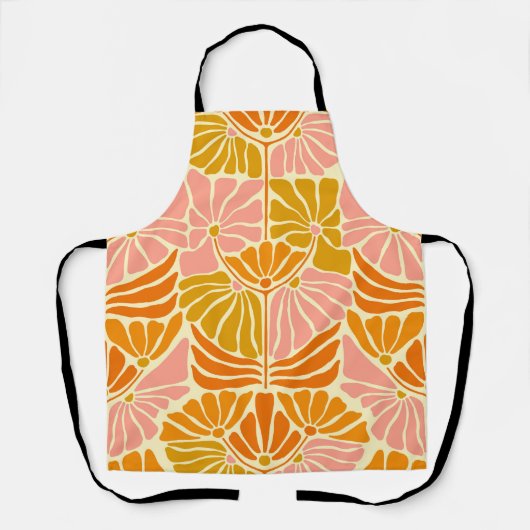 Tablier Fleurs colorées rétro (Recto)