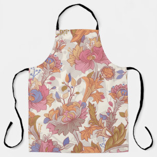Tablier Fleurs colorées sur fond de lumière. Souple