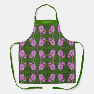 Tablier Fleurs Cosmos Roses Abstraites Personnalisées