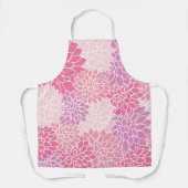 Tablier Fleurs Dahlia, Motif De Fleurs, Dahlia Rose (Recto)