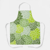 Tablier Fleurs Dahlia, Motif De Fleurs, Dahlia Verte (Recto)