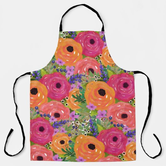 Tablier Fleurs d'aquarelle (Recto)