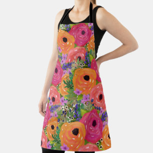 Tablier Fleurs d'aquarelle