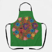 Tablier fleurs d'aquarelle motif (Recto)