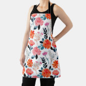 Tablier Fleurs d'aquarelle orange (Insitu)