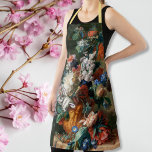 Tablier Fleurs d'Art vintage Fleuriste Artiste Peintre Per<br><div class="desc">Créez votre propre police de typographie personnalisée, personnalisée, élégante, en faux script or, art vintage / fleurs / art floral amoureux', lavable machine, polyester de haute qualité, tablier d'impression tout-en-un, avec une belle huile détaillée vintage sur la peinture sur bois, par Jan van Huysum, d'un bouquet de fleurs dans une...</div>