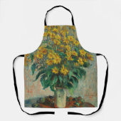 Tablier Fleurs d'artichauts de Jérusalem - Claude Monet (Recto)