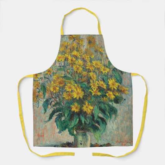 Tablier Fleurs d'artichauts de Jérusalem par Claude Monet (Recto)