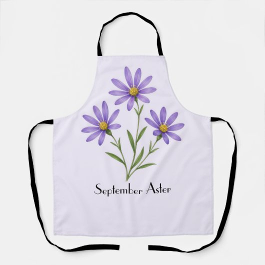 Tablier Fleurs d'aster de septembre (Recto)