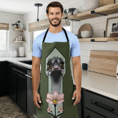 Tablier Fleurs d'autruche Art Déco Vert