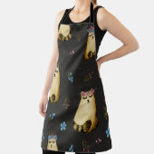 Tablier Fleurs de chats mignons Motif d'aquarelle (Insitu)