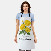 Tablier Fleurs de chrysanthème de novembre (Porté)