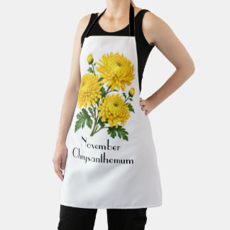 Tablier Fleurs de chrysanthème de novembre