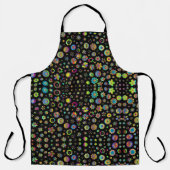 Tablier Fleurs de couleur noir Whimsical (Recto)