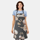 Tablier Fleurs de crème Boho personnalisées en terre cuite (Porté)