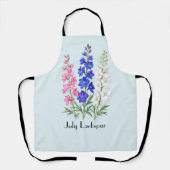 Tablier Fleurs de Delphinium de juillet (Recto)