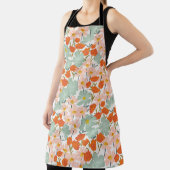 Tablier Fleurs de jardin : rose, orange sans soudure (Insitu)