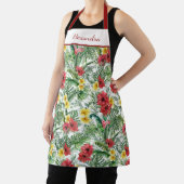 Tablier Fleurs de jungle tropicales florales personnalisée (Insitu)