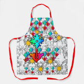 Tablier Fleurs de la maison ensoleillées (Recto)