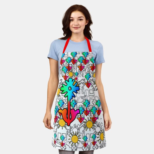 Tablier Fleurs de la maison Soleil (Porté)