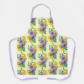 Tablier Fleurs de lavande de bourdon Jaune (Recto)