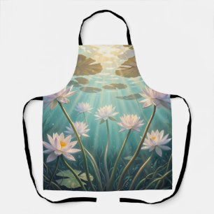 Tablier Fleurs de lotus sereines sous la lumière solaire s