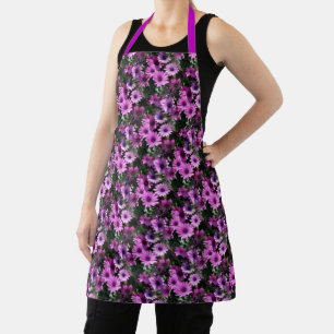 Tablier Fleurs de marguerite africaine violet Motif de la 
