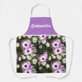 Tablier Fleurs de marguerites roses et blanches Fleurs de (Recto)
