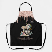 Tablier Fleurs de mélangeur de gâteaux Rose Gold Drives Bo (Recto)