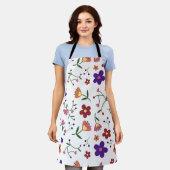 Tablier fleurs de motif- (Porté)
