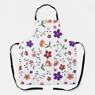 Tablier fleurs de motif-
