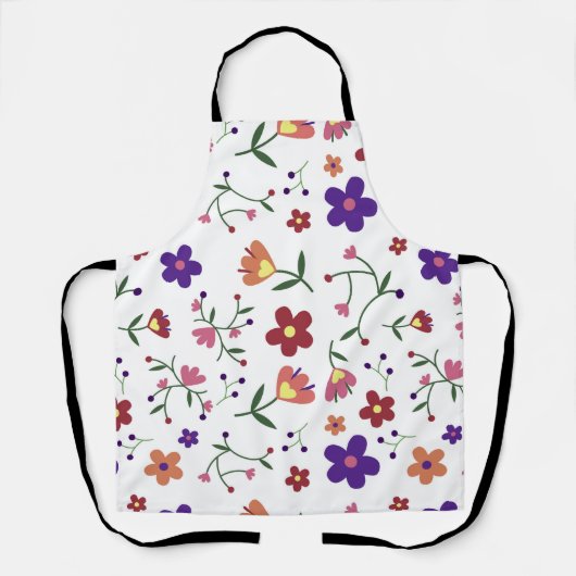 Tablier fleurs de motif- (Recto)