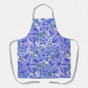 Tablier Fleurs de Pervenche Bleu Violet Vinca
