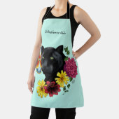 Tablier Fleurs de Portrait Jaguar Noir (Insitu)