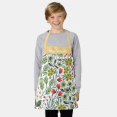 Tablier Fleurs de prairie personnalisées Enfants doux (Porté)
