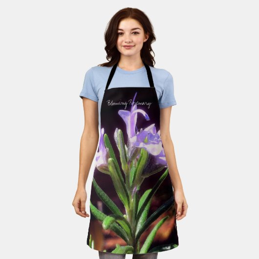 Tablier Fleurs de romarin (Porté)