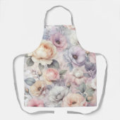 Tablier Fleurs de rose élégantes (Recto)