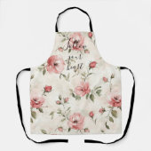 Tablier Fleurs de roses roses (Recto)